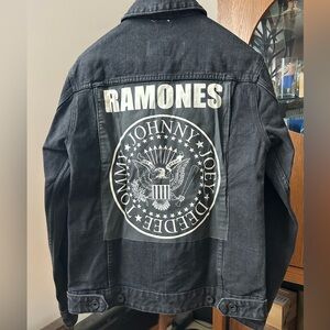 Ramones black denim jacket size xs